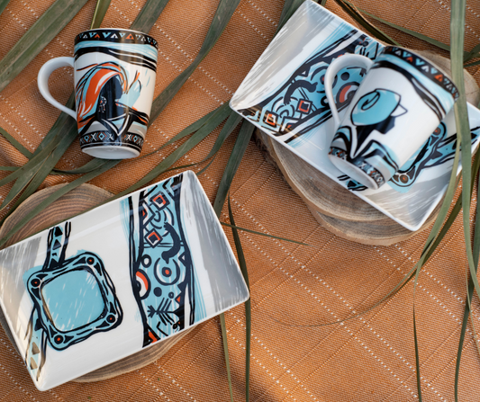 Nubian Mug with Plate