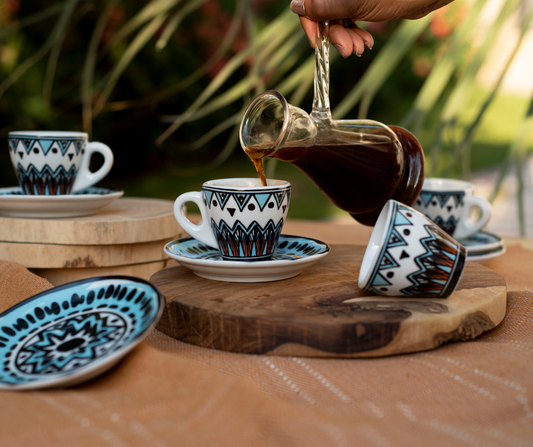 Nubian Side Coffee Cup with Plate