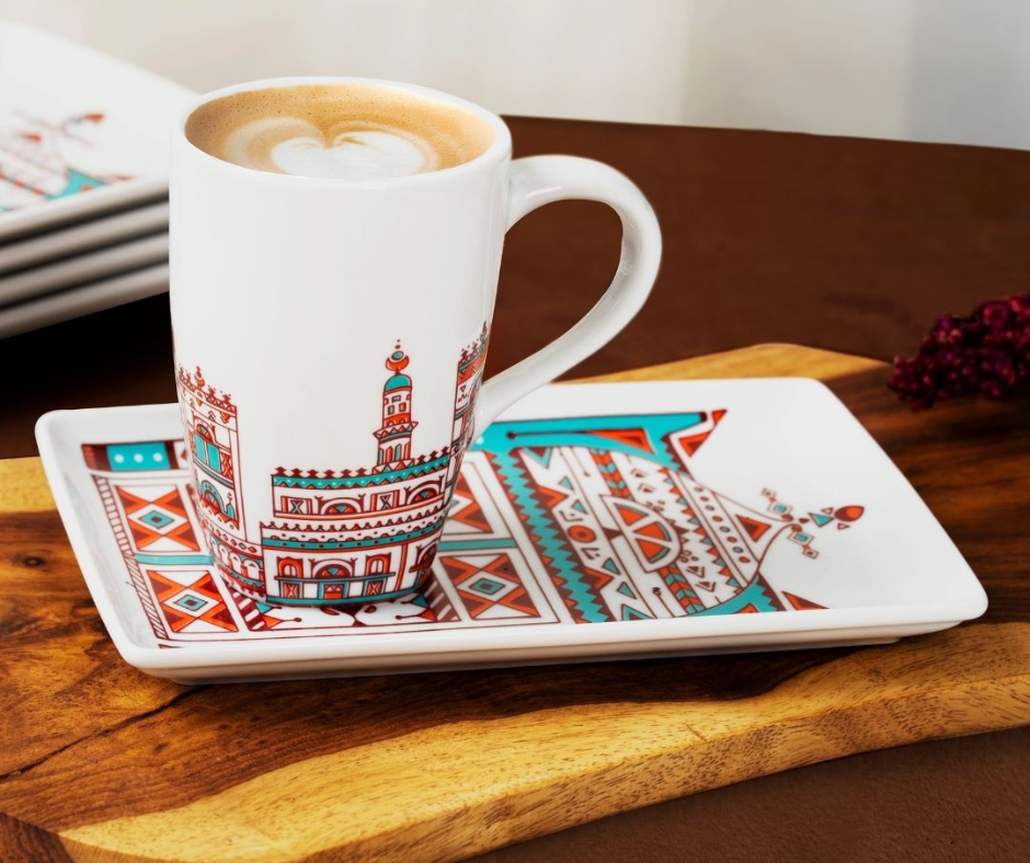 Safira Aziza Necklace Mug with Plate