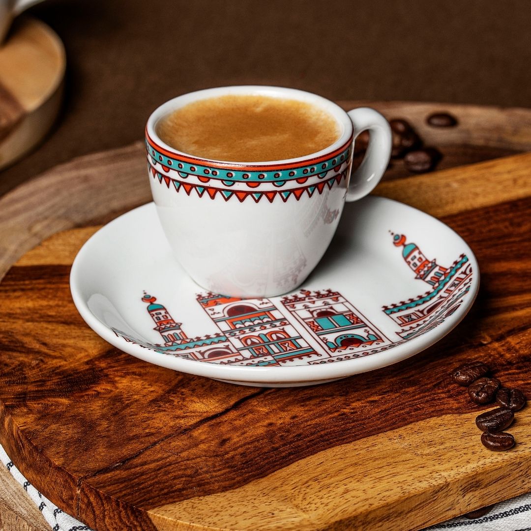 Safira Aziza Side Coffee Cup with Plate