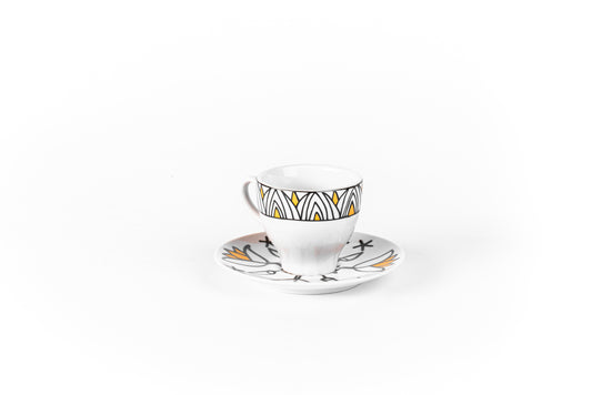 Tut  Center Coffee Cup with Plate